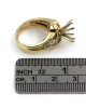 Baguette Diamond Swirl Ring Mounting in Gold